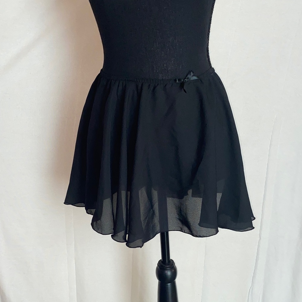 Girls Black Sheer Skirt Cover up for Dance Ballet
